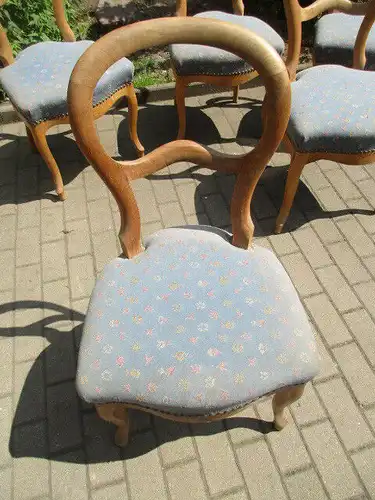 5 schöne alte Biedermeier Stühle Stuhl Weichholz