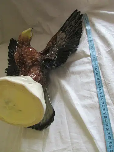 XXL Porzellan Figur Adler Thüringen Katzhütte 47 cm x 47 cm
