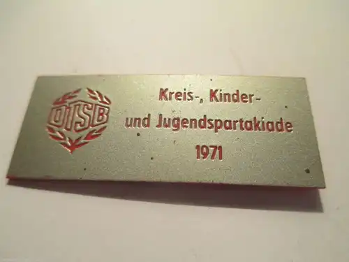 DDR Abzeichen DTSB Kreis-.Kinder- und Jugendspartakiade 1971