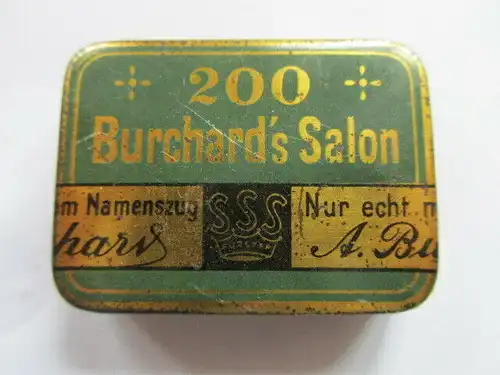 Seltene alte Grammophon Nadeldose 200 Burchard`s Salon Nadeln