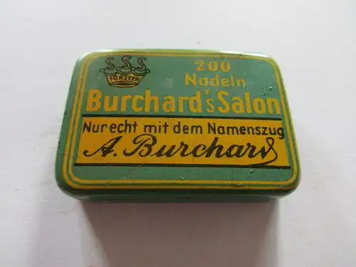 seltene alte Grammophon Nadeln Burchard`s Salon 200  Needles Original Dose