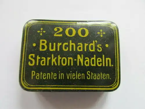 Seltene alte Grammophon Nadeldose 200 Burchard`s Starkton Nadeln