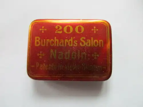 seltene alte Grammophon Nadeldose 200 Burchard`s Salon Nadeln