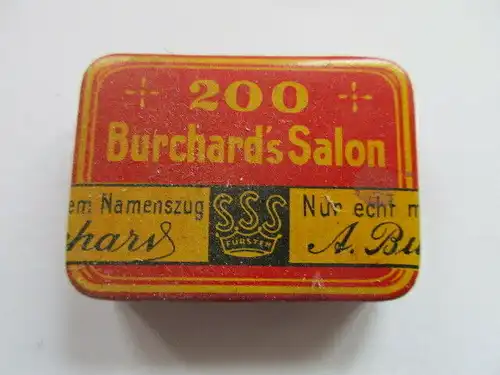Seltene alte Grammophon Nadeldose 200 Burchard`s Salon Nadeln