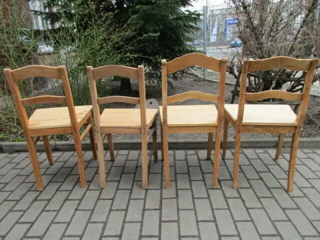 4 alte Stühle Jugendstil um 1900 Holz  Nr. 1 7