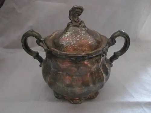 WMF Silberporzellan Kaffeekanne Teekanne Sahnekännchen Zuckerdose Art Deco