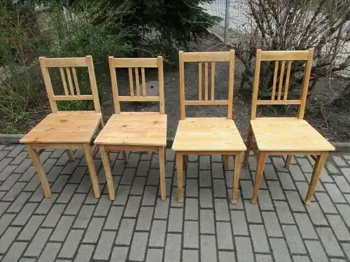 4 alte Stühle Jugendstil um 1900 Holz  Nr. 2