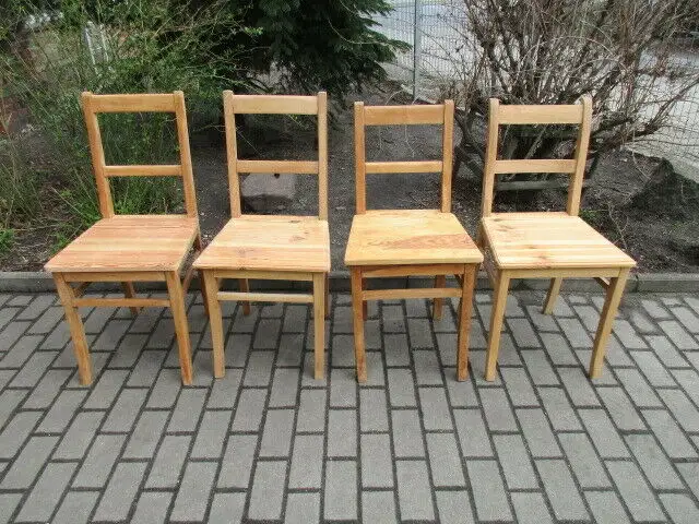 4 alte Stühle Jugendstil um 1900 Holz  Nr. 3 Landhausstil 1