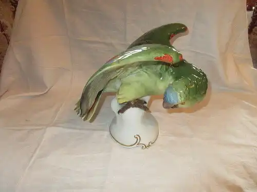 Rosenthal seltener grüner Papagei Entwurf T. Kärner Modell 210 d