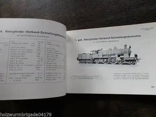 RARITÄT! Henschel & Sohn Cassel Katalog Hauptbahn Lokomotiven 1908