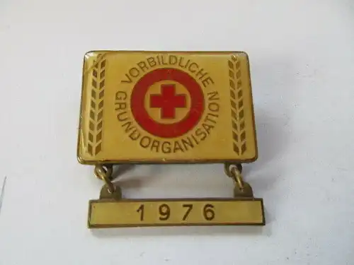 DDR Abzeichen Ehrentitel Vorbildliche Grundorganisation DRK 1976