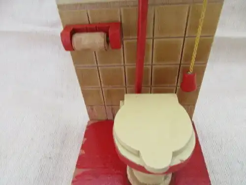 Puppenmöbel Bad Badezimmer Toilette Holz 60er Jahre