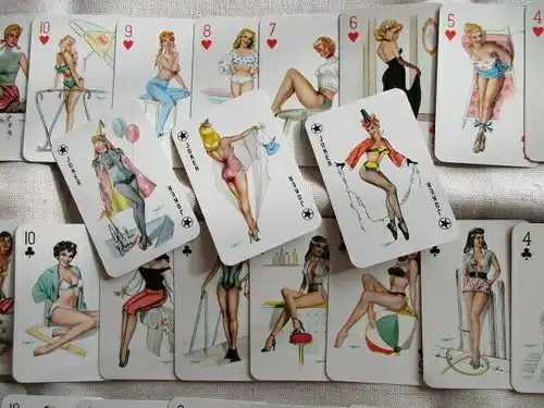 Darling Playing Cards Heinz Villiger Pin Up Girls 55 Blatt TOPZUSTAND 50er