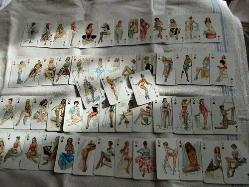 Darling Playing Cards Heinz Villiger Pin Up Girls 55 Blatt TOPZUSTAND 50er