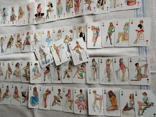 Darling Playing Cards Heinz Villiger Pin Up Girls 55 Blatt TOPZUSTAND 50er