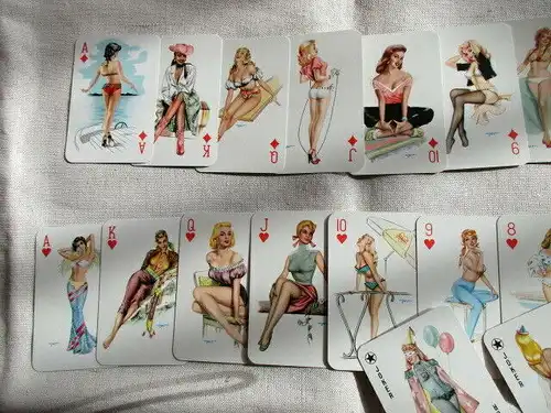 Darling Playing Cards Heinz Villiger Pin Up Girls 55 Blatt TOPZUSTAND 50er