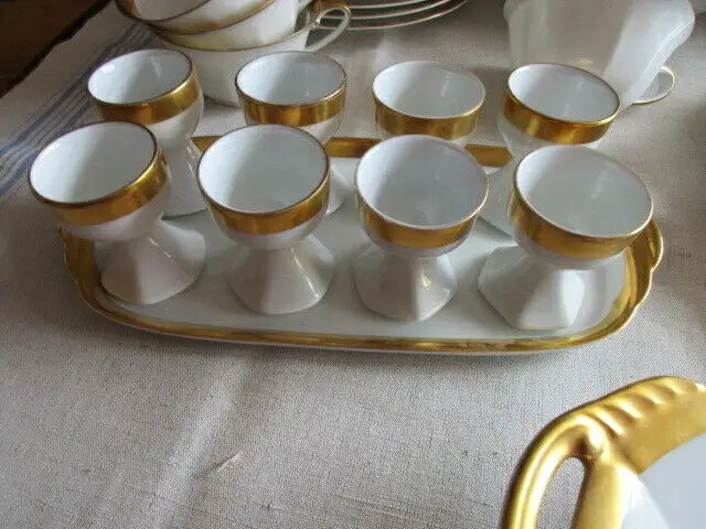 TOPRARITÄT Krautheim & Adelberg Kaffee Teeservice  6 Personen Tierkopf um 1920 7