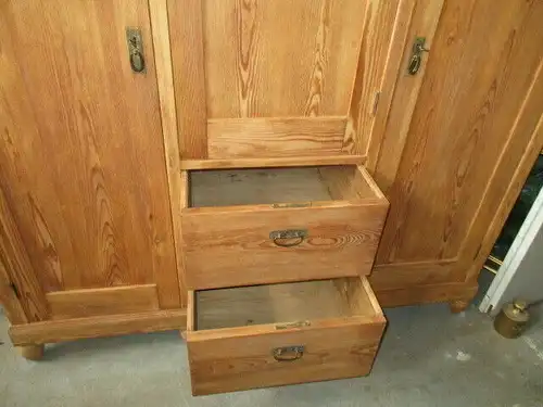 Kleiderschrank Dielenschrank Schrank Jugendstil um 1910 Weichholz Zerleger