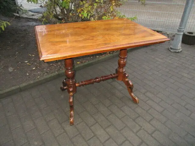 Alter Tisch Gründerzeit Nussbaum um 1890 0