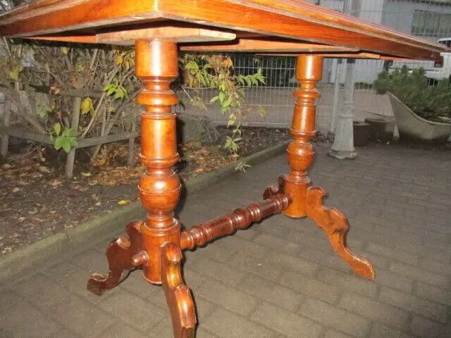 Alter Tisch Gründerzeit Nussbaum um 1890 7
