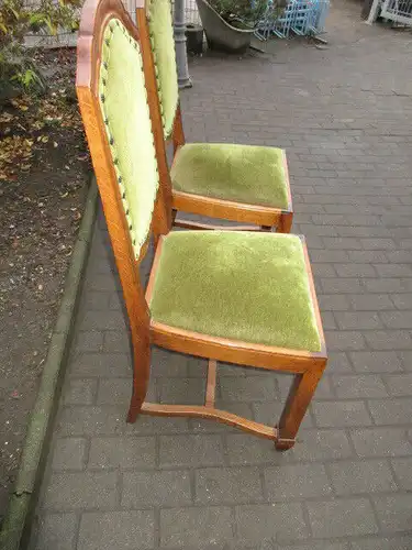 2 alte Stühle Jugendstil um 1900 Holz  Nr. 5