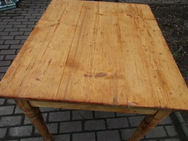 Alter Tisch Gründerzeit Weichholz um 1890  Nr.13 4
