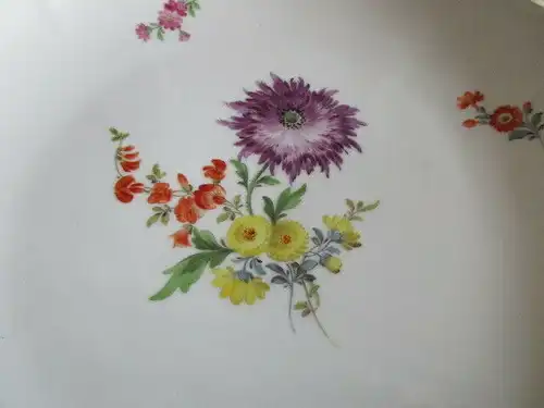 Meissen Porzellan Schale Teller Blumen 2. Wahl Ø 28 cm