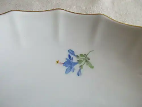 Meissen Porzellan Schale Teller Blumen 2. Wahl Ø 28 cm