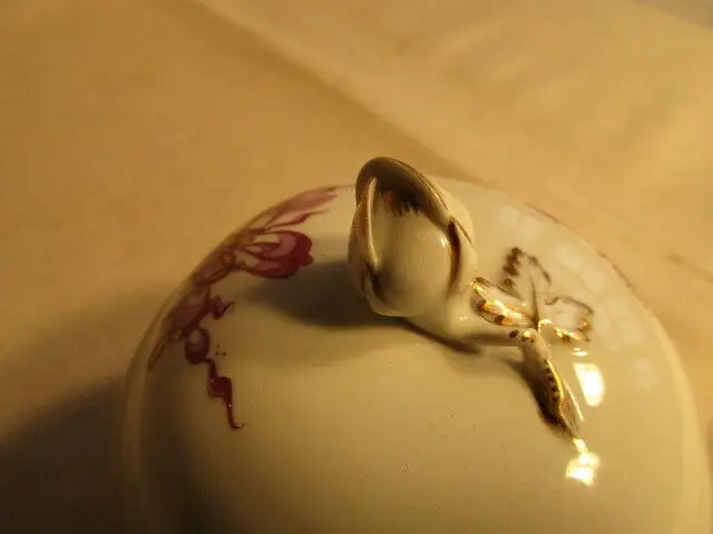 MEISSEN  Zuckerdose Ming Drachen lila 1. Wahl TOP 2