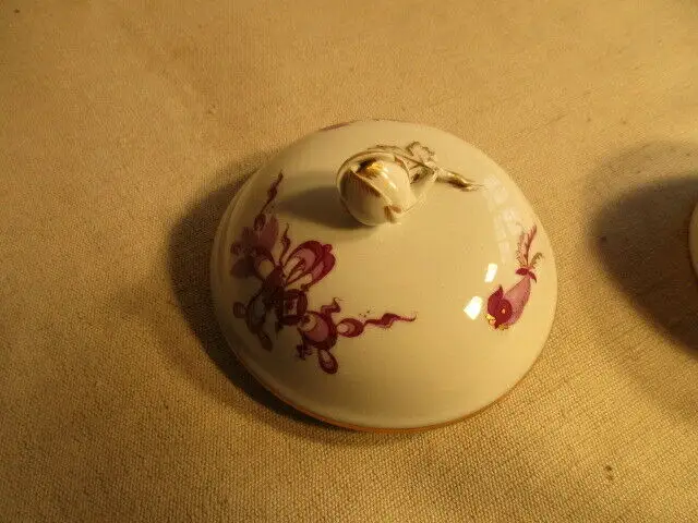 MEISSEN  Zuckerdose Ming Drachen lila 1. Wahl TOP 5
