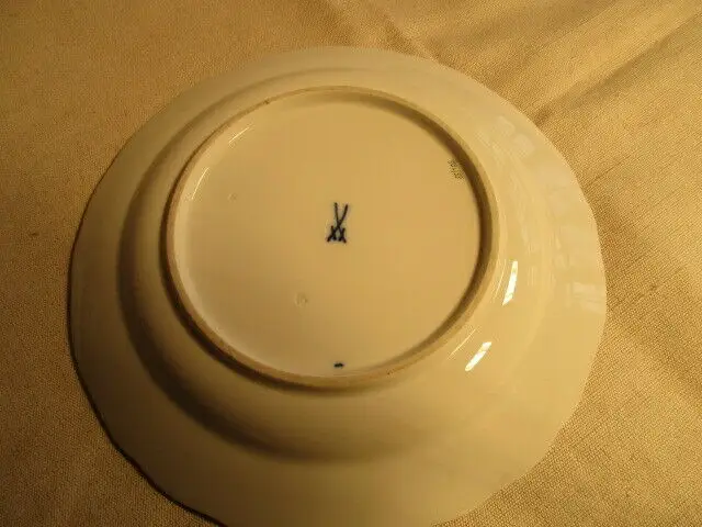 Meissen altes Kaffeegedeck Gedeck indisch purpur grün 3 tlg.  1.Wahl 7