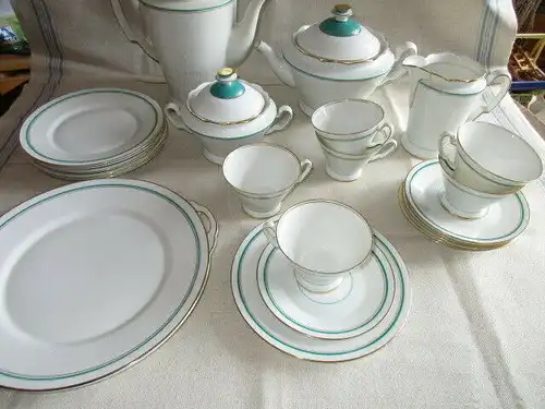 Königlich preussisch Tettau 22 tlg. Kaffeeservice Teeservice Jugendstil