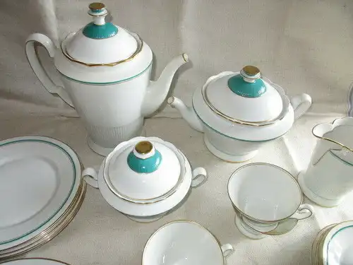 Königlich preussisch Tettau 22 tlg. Kaffeeservice Teeservice Jugendstil