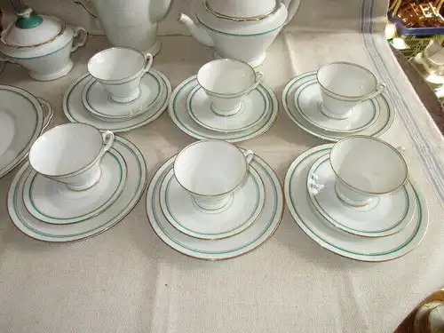Königlich preussisch Tettau 22 tlg. Kaffeeservice Teeservice Jugendstil