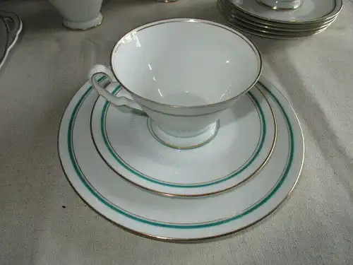 Königlich preussisch Tettau 22 tlg. Kaffeeservice Teeservice Jugendstil