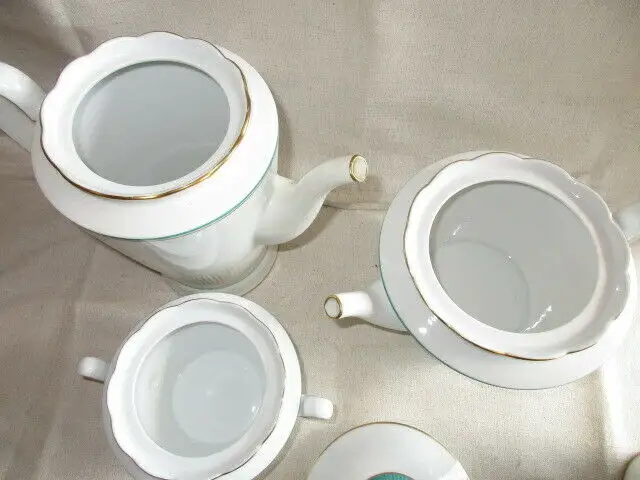 Königlich preussisch Tettau 22 tlg. Kaffeeservice Teeservice Jugendstil 8