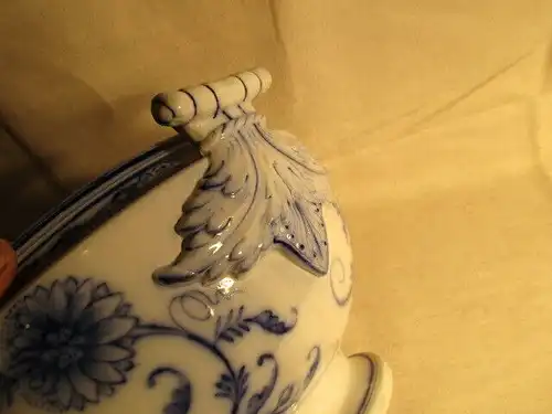 Villeroy&Boch Dresden große Terrine Suppenterrine um 1900 Zwiebelmuster