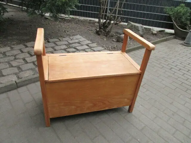 alte  Sitztruhe  Bank Jugendstil um 1910 ,  86 cm breit 0