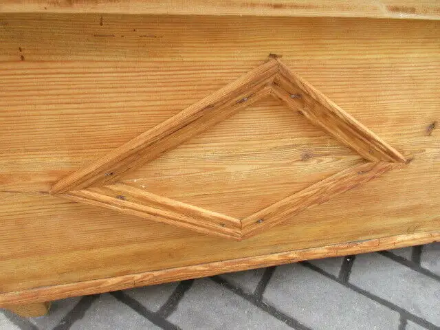 Truhe Flachdeckeltruhe Gründerzeit um 1880 Weichholz Nr. 8 2