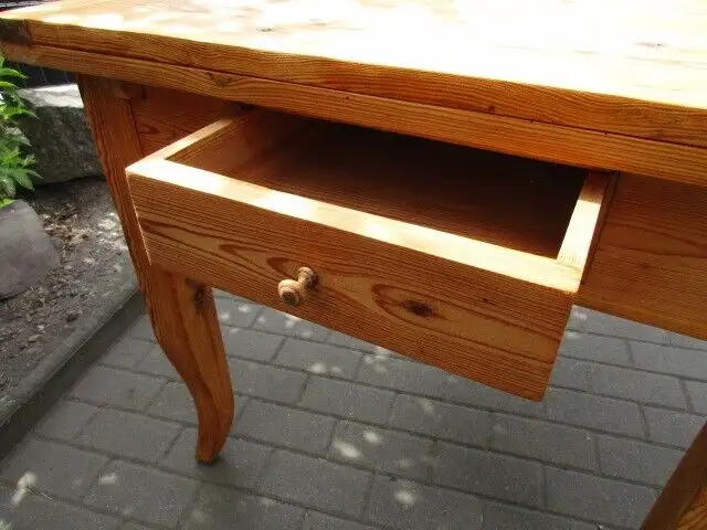 Ausziehtisch / Tisch Esstisch Biedermeier um 1860 Weichholz Nr. 13 2