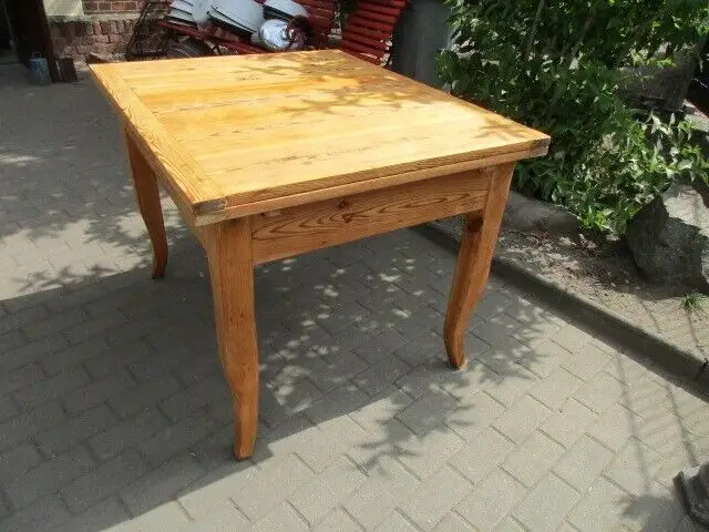 Ausziehtisch / Tisch Esstisch Biedermeier um 1860 Weichholz Nr. 13 5
