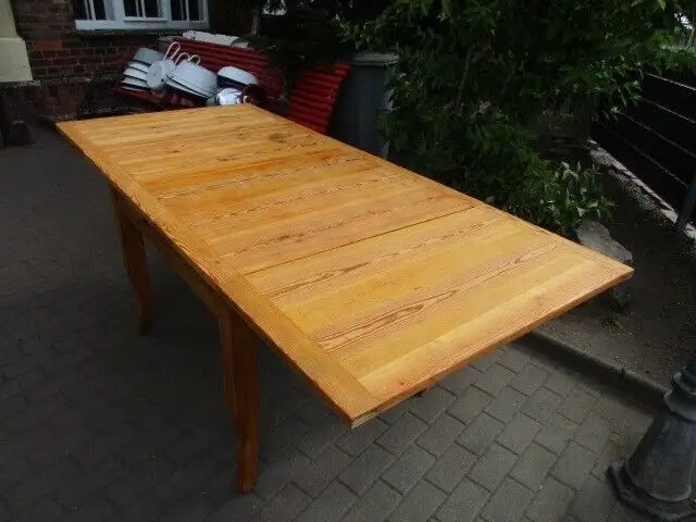 Ausziehtisch / Tisch Esstisch Biedermeier um 1860 Weichholz Nr. 13 9