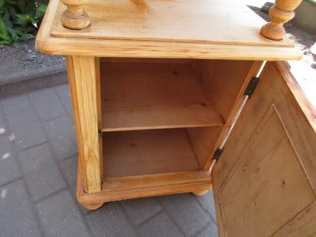 Nachttisch Gründerzeit um 1880 mit Mamorplatte  Weichholz Nr. 1 8