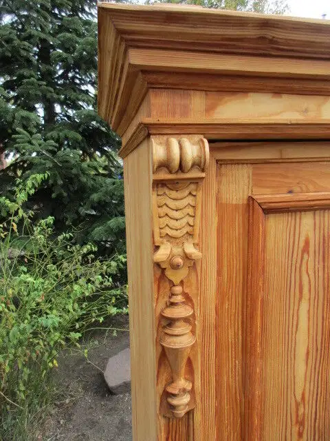Schrank Kleiderschrank Dielenschrank  Gründerzeit um 1880 Weichholz Zwickel 1