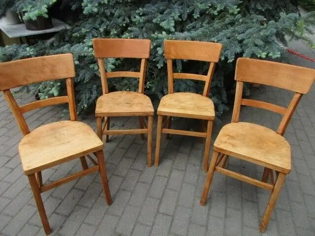 4 alte Stühle Jugendstil um 1900 Holz  Nr. 4 Landhausstil 0