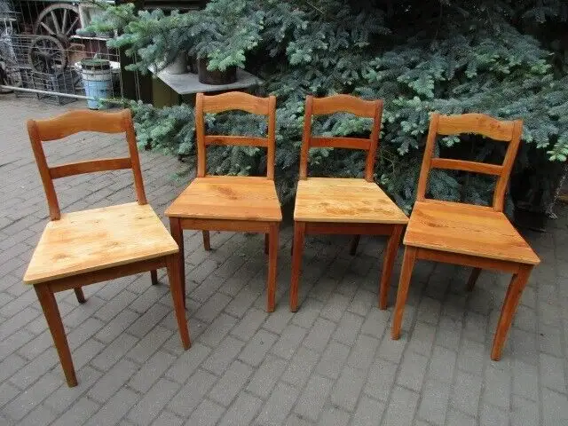 4 alte Stühle Jugendstil um 1900 Holz  Nr. 2 Landhausstil 0