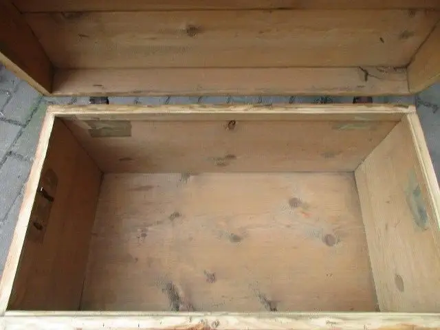 Truhe  Jugendstil um 1900  Weichholz  Runddeckeltruhe Nr. 5 6
