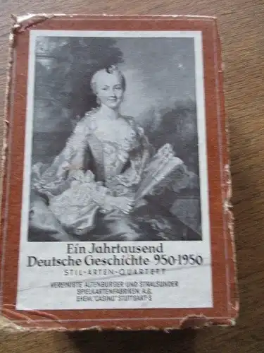 Kartenspiel Ein Jahrtausend Deutsche Geschichte 950-1950 Altenburger Stralsunder