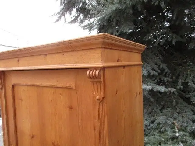 Kleiderschrank Dielenschrank Schrank Gründerzeit um 1880 Weichholz 1 türig 1