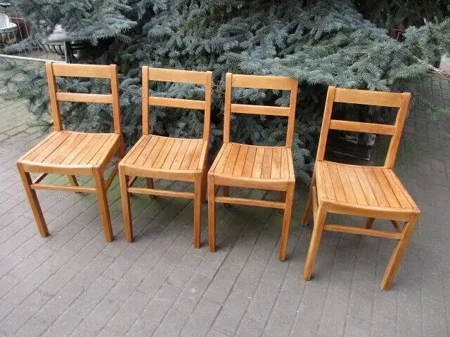 4 alte Stühle Jugendstil um 1910 Holz  Nr. 8 Landhausstil 0